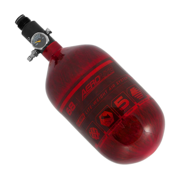 HK ARMY AeroLite 68ci/4500psi Red Carbon Fiber Air System Tank (52000303)