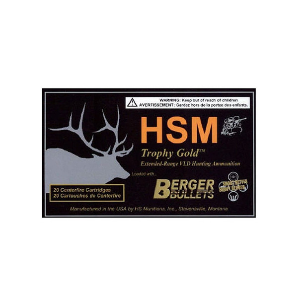 HSM Trophy Gold .300 Win Mag 210Gr BTHP 20rd Box Rifle Ammo (BER300WM210V)