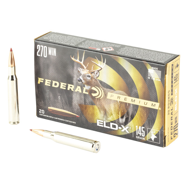 FEDERAL Centerfire Rifle Ammunition 270 Win 145 Gr Eld-X (P270ELDX1)