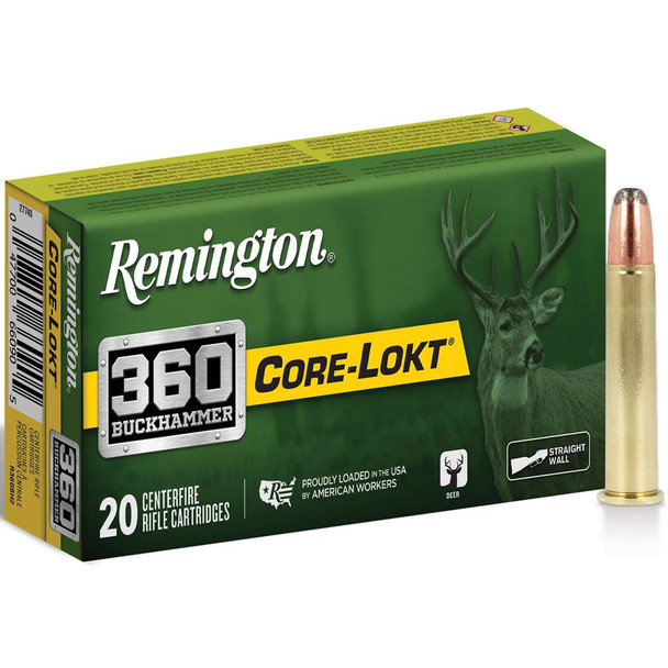 REMINGTON Core-Lokt 360 Buckhammer 180gr Centerfire Rifle Ammunition (R27742)