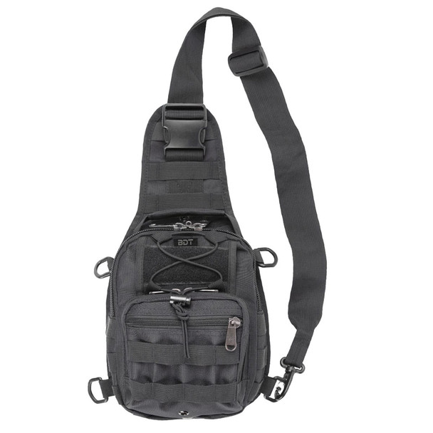 BULLDOG CASES "Go" Black Sling Bag/Waist Pack (BDT407B)