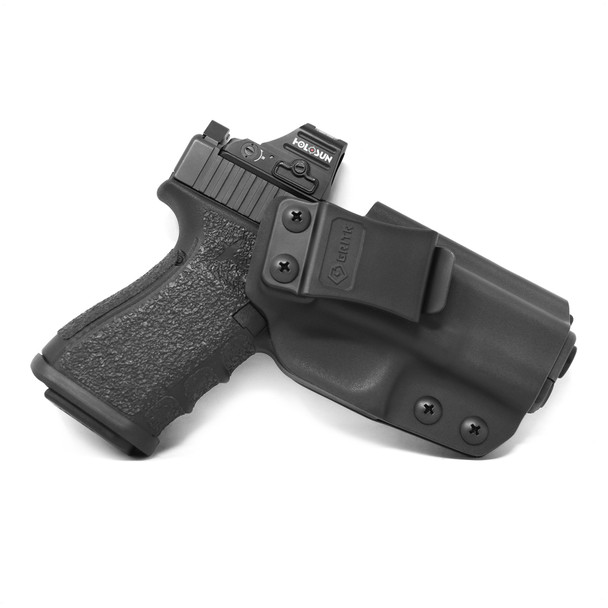 GRITR IWB Kydex Right Hand Gun Holster Compatible with Glock 19 (Gen 1-5, G26/ G17/ G19x/ G45/ G34)