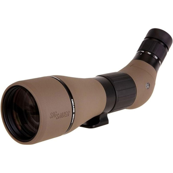 SIG SAUER OSCAR8 27-55x80mm HDX Lens Angled Eyepiece FDE Spotting Scope (SOO82001)