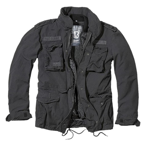 BRANDIT INDIVIDUAL WEAR Men's M65 Premium Black Field Jacket (3101-11002)