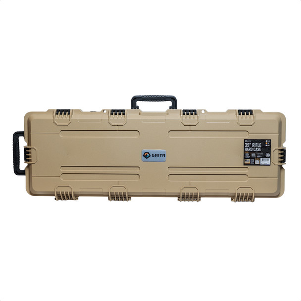 GRITR 39" Tactical TSA Approved Hard Rifle Case with Foam Padding, Tan