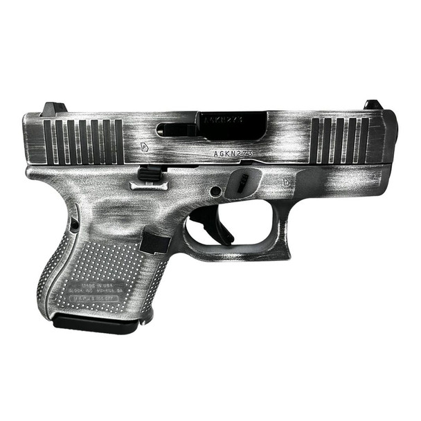 GLOCK G26 Gen5 Custom "Distressed White" 9mm 3.43in 10rd Semi-Automatic Pistol (UA265S201MODCSD)