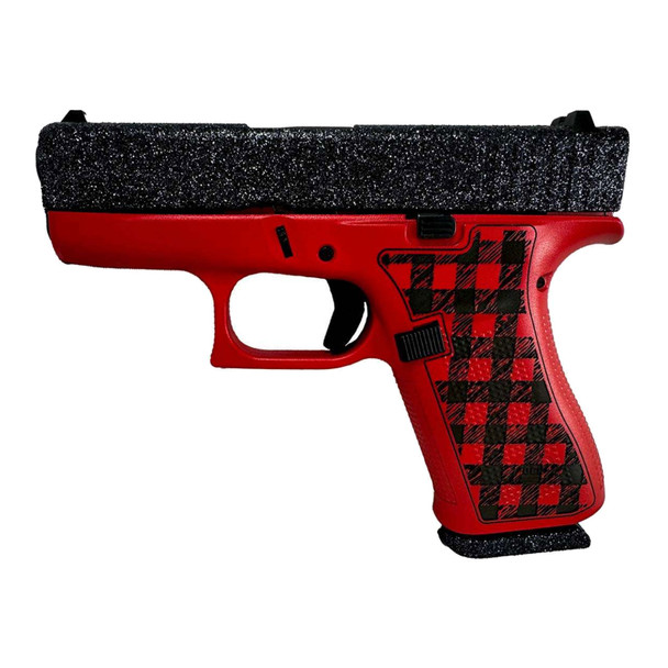 GLOCK 43X 9mm 3.41in 10rd Glitter Gunz Buffalo Plaid Pistol (PX4350201BUF)