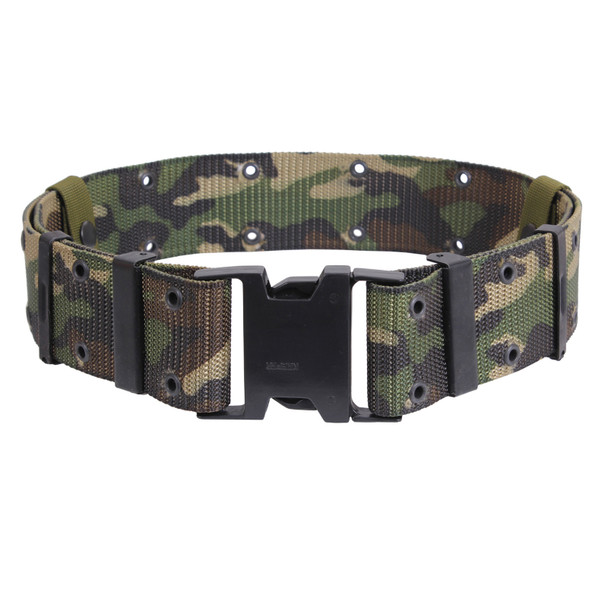 ROTHCO New Issue Marine Corps Style L Woodland Camo Quick Release Pistol Belt (9088)