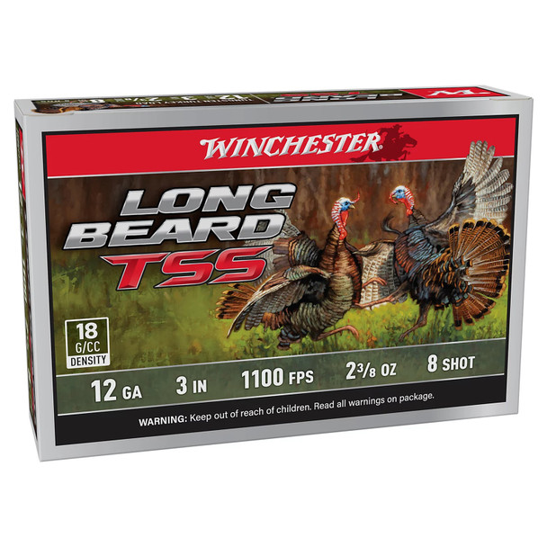 WINCHESTER AMMO 12Ga 2-3/8oz 3in #8 Long Beard 5rd TSS Shotshells (LBTSS1238)