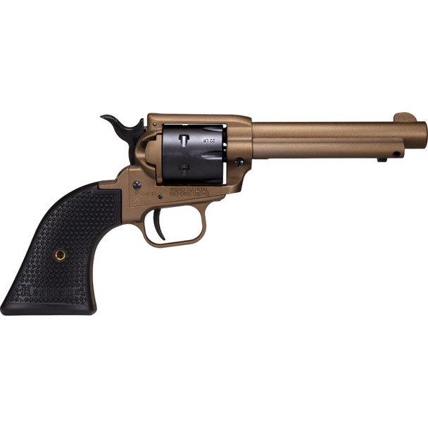 HERITAGE MANUFACTURING Rough Rider Steel .22LR 4.75in 6rd Burnt Bronze/Satin Black Revolver (SRR22A4)