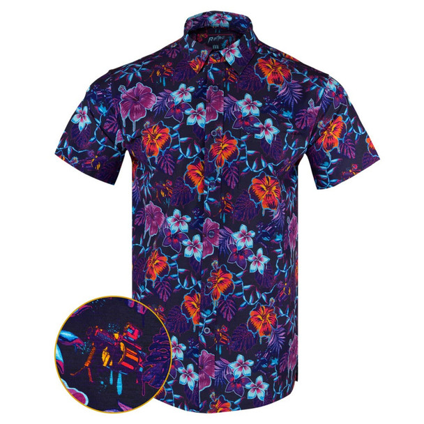 RETRO RIFLE Men's Hawaiian Drip SS Shirt (HAWAIIAN)