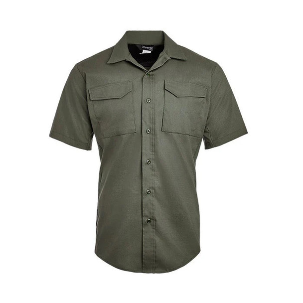VERTX Men's Phantom Flex OD Green Short Sleeve Shirt (F1-VTX8101-OD)