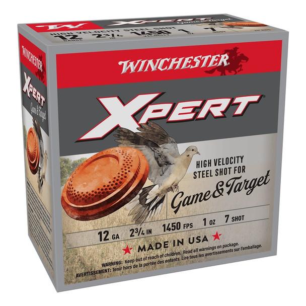 WINCHESTER AMMO 12Ga 2.75in 25rd #7 Xpert High Velocity 1oz Shotshells (WE12GTHV7)