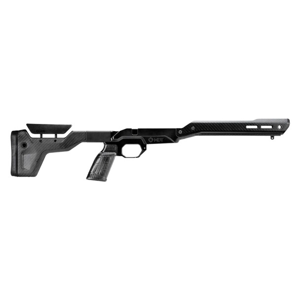 MDT HNT26 Remington 700 Based Medium Action ARCA RH Black Carbon Fiber Folding Chassis (107380-BCF)