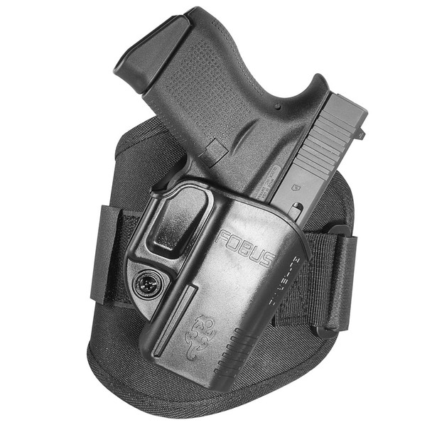 FOBUS Right Hand Concealed Carry Ankle Holster for Glock 43, 43x, 43x MOS, 48, 48 MOS (GL43RNDA)