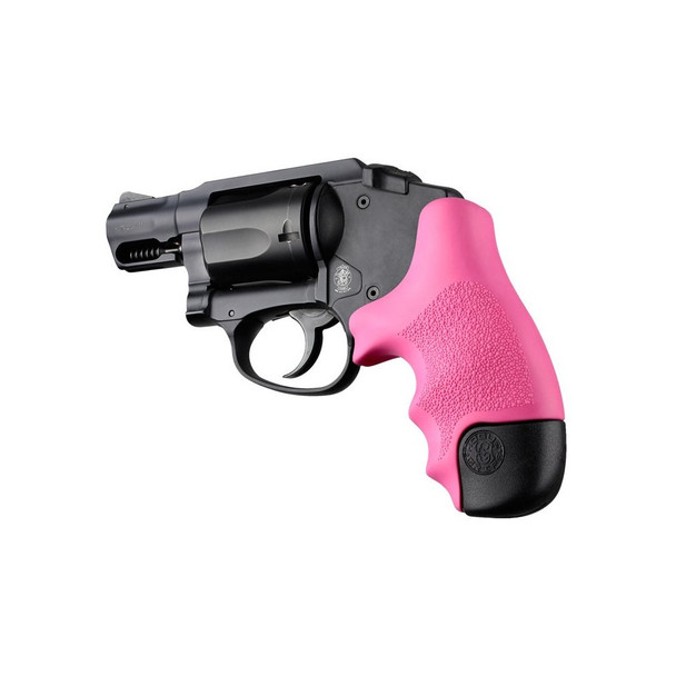 HOGUE S&W J-Frame Centennial Round Butt and Bodyguard Pink Rubber Tamer Grip (60027)