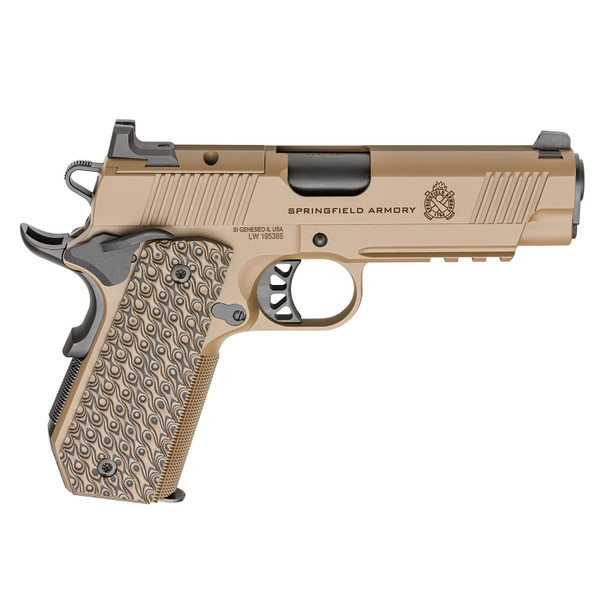 SPRINGFIELD ARMORY 1911 TRP AOS 9mm 4.25in 3x 9rd Mags Carry Contour Coyote Brown Pistol (PC9127LRCB-CCAOS)