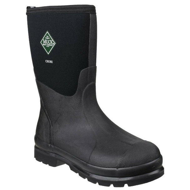 Open-box: MUCK BOOT COMPANY Chore Mid Work Boot, Color: Black, Size: 14 (CHM-000A-BLC-140) - Damaged package
