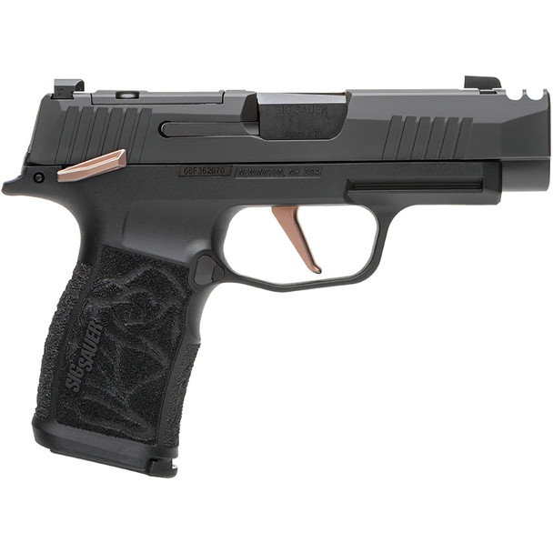 SIG SAUER P365 Rose 9mm 3.1in 2x10rd Rose/Black CA Compliant Striker Pistol (365XL-9-ROSE-MS-CA)