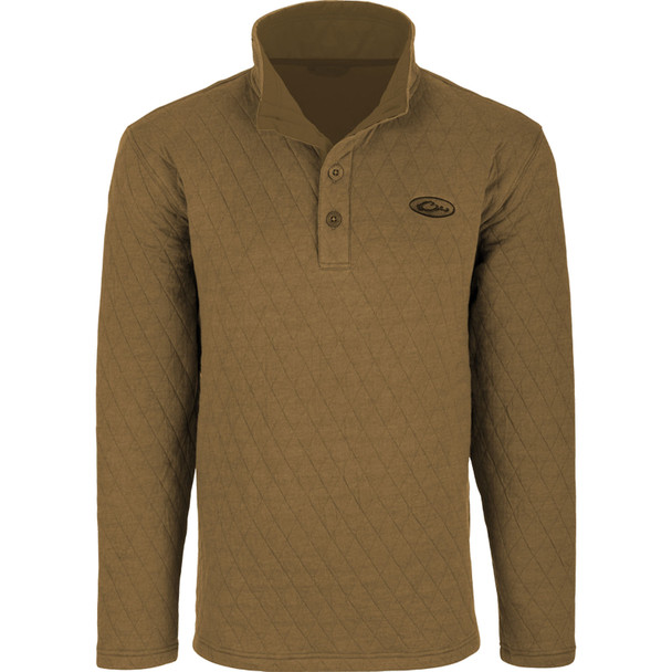 DRAKE Men's Delta Quilted Medal Bronze Heather Sweatshirt (DS2060-MBR)