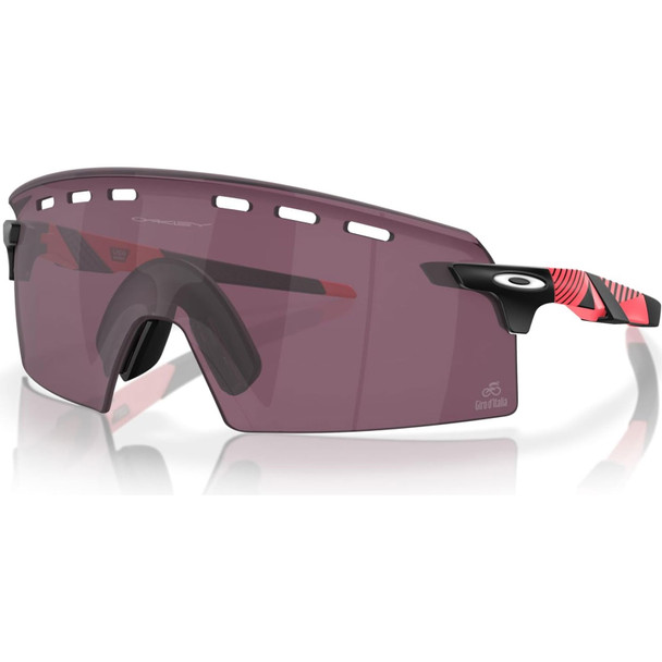 OAKLEY Encoder Strike Vented Giro Pink Stripes Frame/Prizm Road Black Lenses Sunglasses (OO9235-1639)