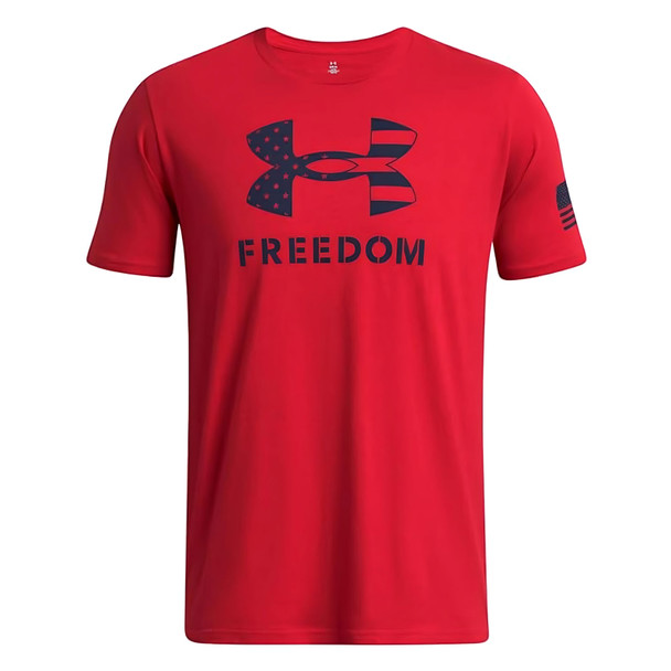 UNDER ARMOUR Men's Freedom Logo Red/Midnight Navy T-Shirt (1382970-600)