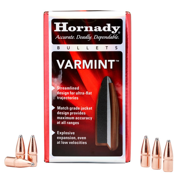 HORNADY Varmint 22 Cal 60Gr Soft Point Rifle Bullets (2270)
