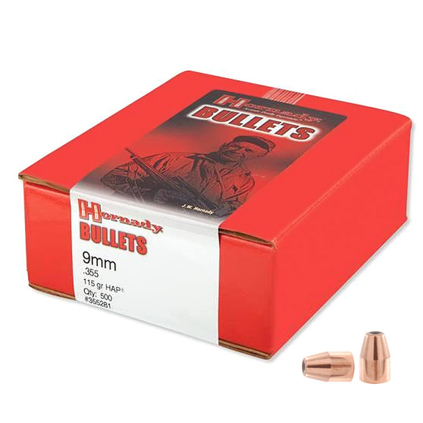 HORNADY 9mm 115Gr HAP Handgun Bullets (355281)