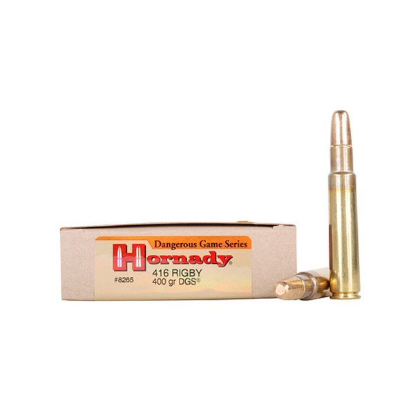 HORNADY Dangerous Game 416 Rigby 400 Grain DGS Ammo, 20 Round Box (8265)