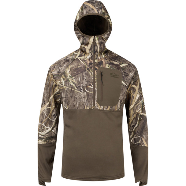 DRAKE Men's MST Offset 2.0 Habitat Half Zip Hoodie (DW0030-022)
