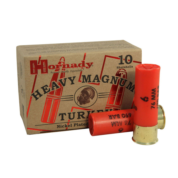 HORNADY Heavy Magnum Turkey 12 Gauge 3in #6 Ammo, 10 Round Box (86244)