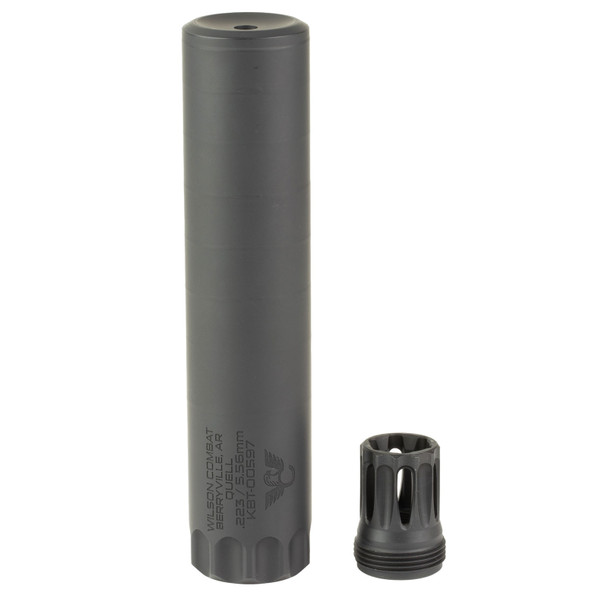 WILSON COMBAT Quell Ultralight 5.56 NATO 1/2x28 Threaded Titanium Black Suppressor (SP-QUELL-H556BLK28)