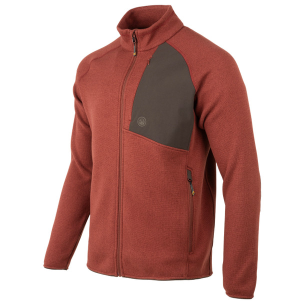 BERETTA Men's Abisko Madder Brown Full Zip Fleece Jacket (P3631T231308E4)