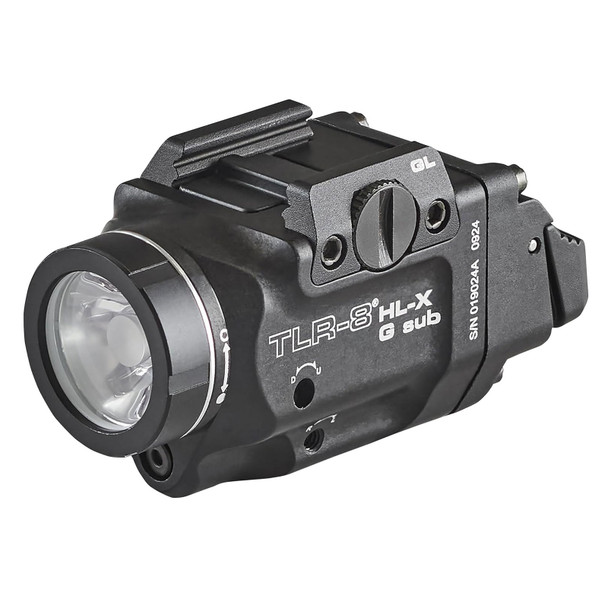 STREAMLIGHT TLR-8 HL-X G Sub USB Black Weapon Light with Green Laser for Glock 43X/48 MOS and 43X/48 Rail (69476)