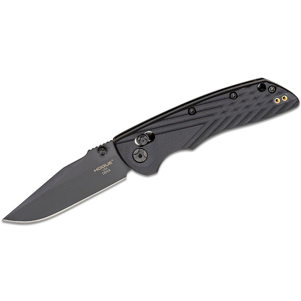 HOGUE Deka 3.25in ABLE Lock Clip Point Polymer Frame Black Folding Knife (24376)