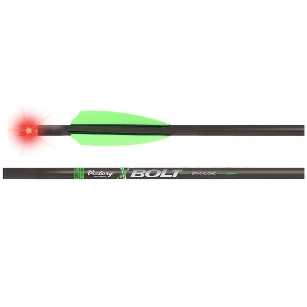 VICTORY ARCHERY XBolt Gamer 22in 350 Grains Half Moon Lighted Nock Fletched Crossbow Bolt (XBOLTG-22FXGL-3)