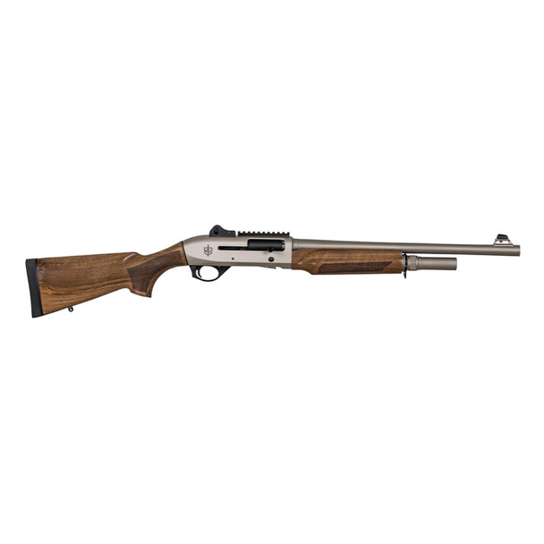 MILITARY ARMS CORPORATION 2 Tactical Marine Wood 12 Gauge 18.5in 5rd Nickel Shotgun (21000159)