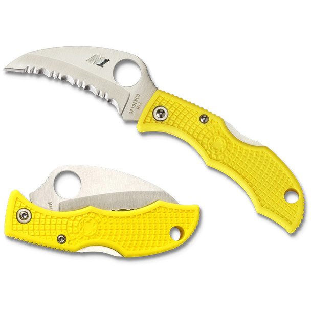 SPYDERCO Saver Salt 3.09in Lightweight Yellow H1 (C118SYL)