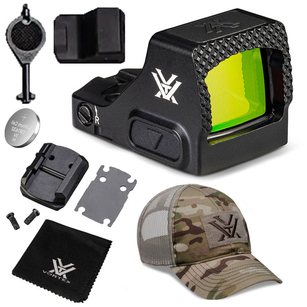 VORTEX Defender-CCW Black 3 MOA Micro Green Dot Sight w/ Counterforce Multicam Camo Cap