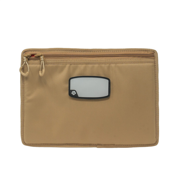 GRITR Single Handgun Sleeve - Soft Gun Case with ID Patch & Lockable Zippers, Tan