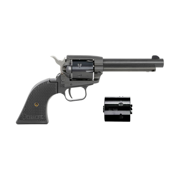 HERITAGE MANUFACTURING Rough Rider Steel .22LR/WMR 4.75in 6rd Black Satin/Poly Stars Revolver (SRR22MBS4PG)