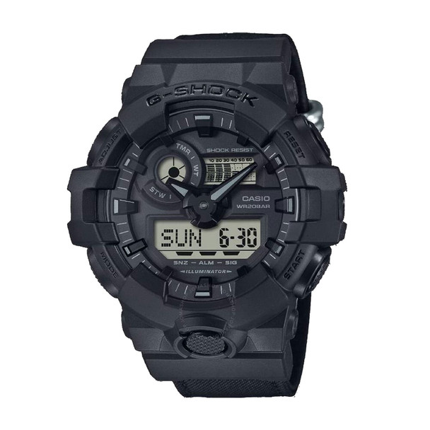CASIO G-Shock GA-700BCE-1ACR Black Analog-Digital Watch w/ Nylon Strap (GA-700BCE-1ACR)