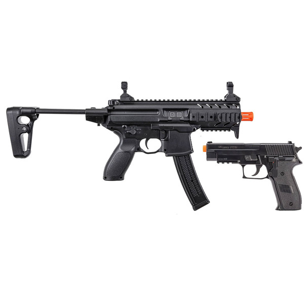 SIG SAUER SIG1 MPX 6mm Spring Airsoft Rifle Kit w/ P226 Spring Pistol (AIR-S1-MPX226)
