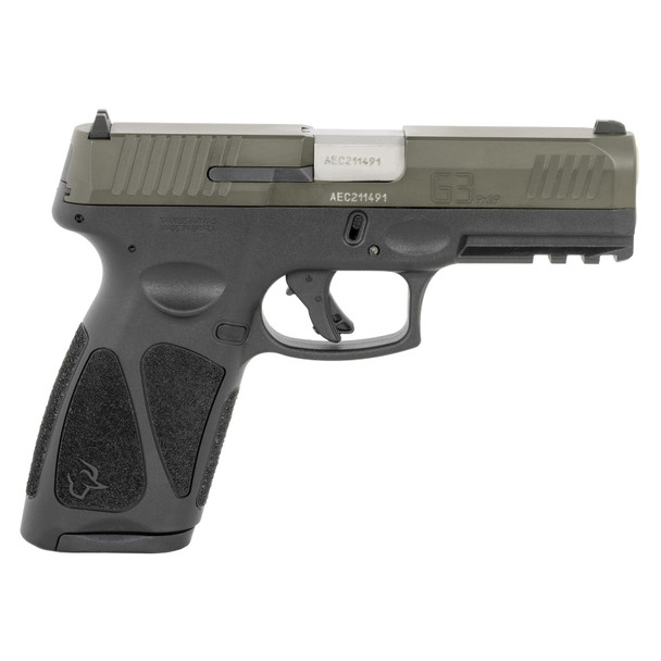 TAURUS G3 9mm 4in 15rd/17rd Black/OD Green Semi-Auto w/ Restrike Pistol (1-G3B94B)
