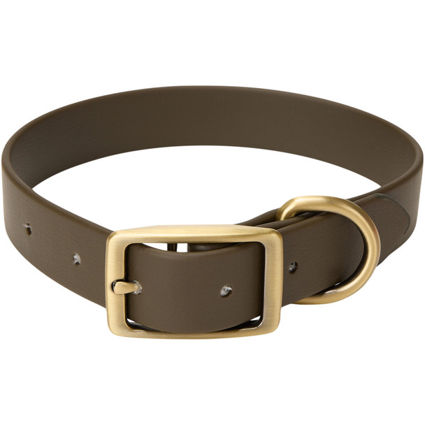 DRAKE Team Gun Dog TPU Coated Large Mud Brown 18in-22in Adjustable Waterproof Collar (GD0074-MDB-LRG)