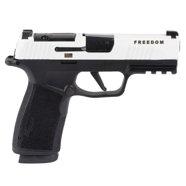 SIG SAUER P365 XMacro Freedom Turning Point USA 9mm 3.7in 2x 17rd Mags Black/White Semi-Auto Pistol (365XCA-9-TWXR3-TP)