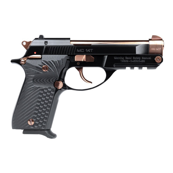 EAA MC14 T Tip-Up Solution .380 ACP 4.5in 13rd Gloss Black/Rose Gold Break Action Pistol (390877)
