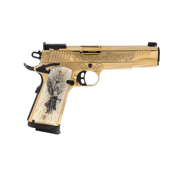 GIRSAN MC1911 Gold Lux 38 Super 5in 9rd Gold Single-Action Pistol (391093)
