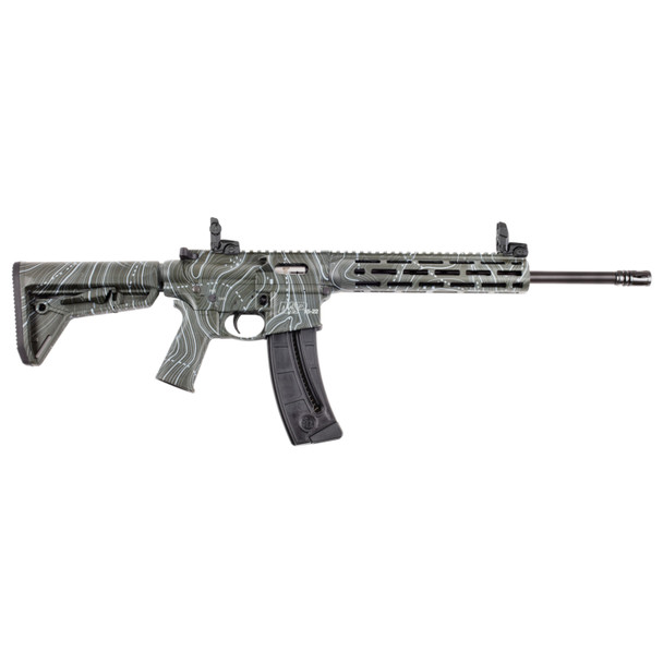 SMITH & WESSON M&P 15-22 Sport 22LR 16.5in 25rd OD Green Topographic Rifle (14469)