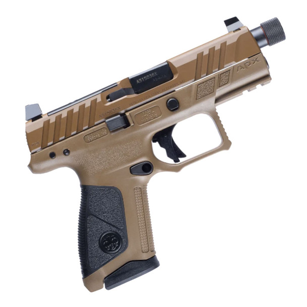 BERETTA APX-A1 Compact Tactical 9mm 4.2in 15rd/17rd Flat Dark Earth Semi-Auto Pistol (JAXA1F917TACFDE)